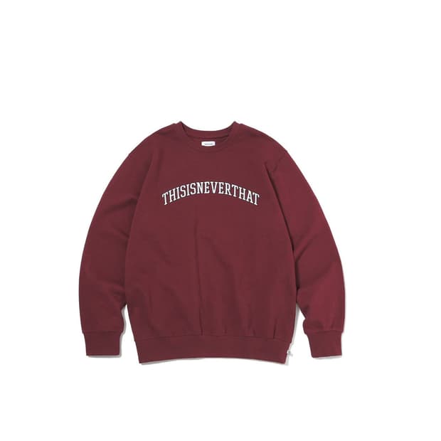 디스이즈네버댓 아치로고 맨투맨 버건디 M