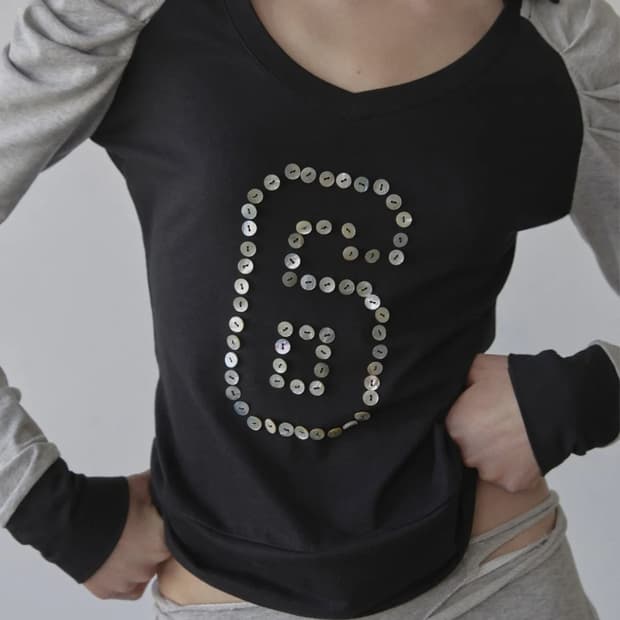 스컬프터 Good Girl Collar Tee Black