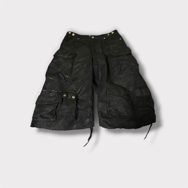 Custom / Waxed coted cargo half pants