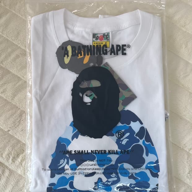 베이프 반팔 블루 