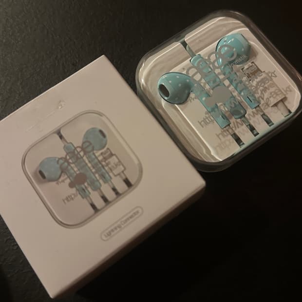 aeae 이어폰 8핀 스카이블루