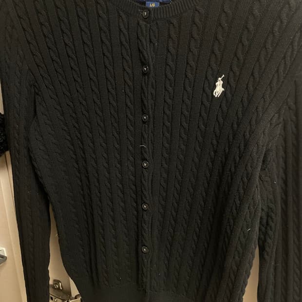 폴로 걸즈 꽈배기 니트