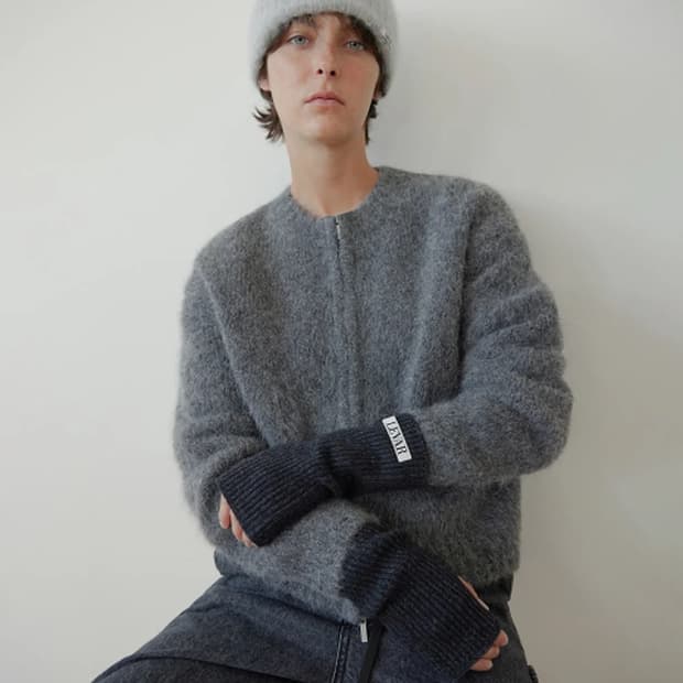 르바 Cloudy Alpaca Zip-up Knit