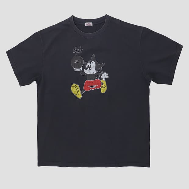 1011gallery  미키마우스 반팔 차콜M
