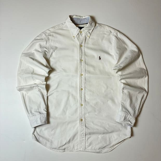 폴로 랄프로렌 옥스포드 자수 로고 화이트 셔츠 PN8089