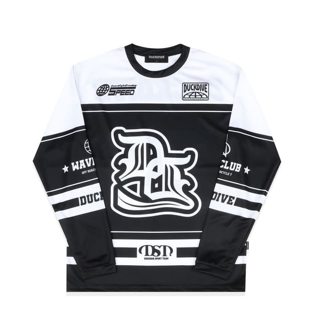 덕다이브 올드스쿨 심볼 메쉬 롱슬리브 블랙 긴팔 티셔츠 L