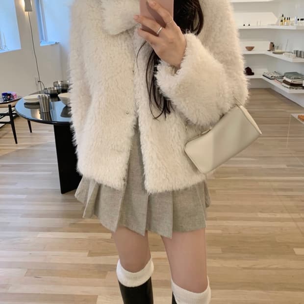 리즈 Needs 노엘 시어링 퍼자켓