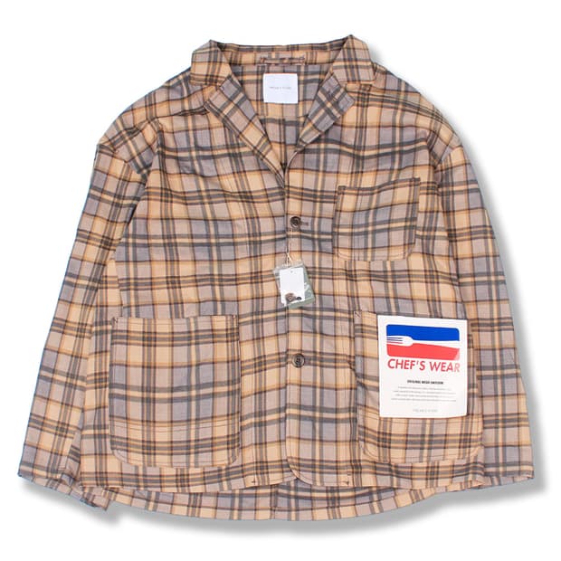 프릭스스토어 체크 3버튼 자켓