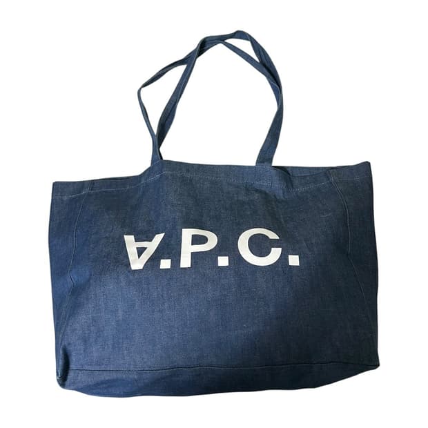 [A.P.C.] 아페쎄 로고 프린팅 데님 토트백