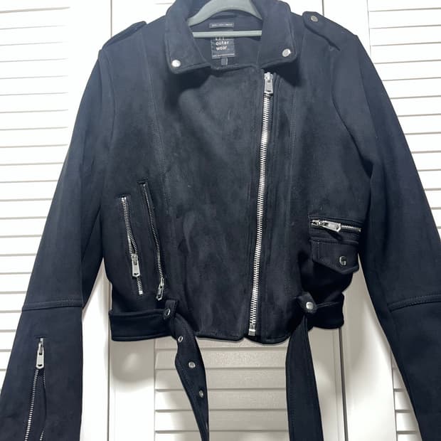 자라 스웨이드 라이더 자켓