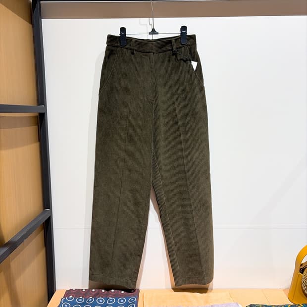 (정품/새상품) MIJEONG PARK 여성 올리브 코튼 코듀로이 팬츠