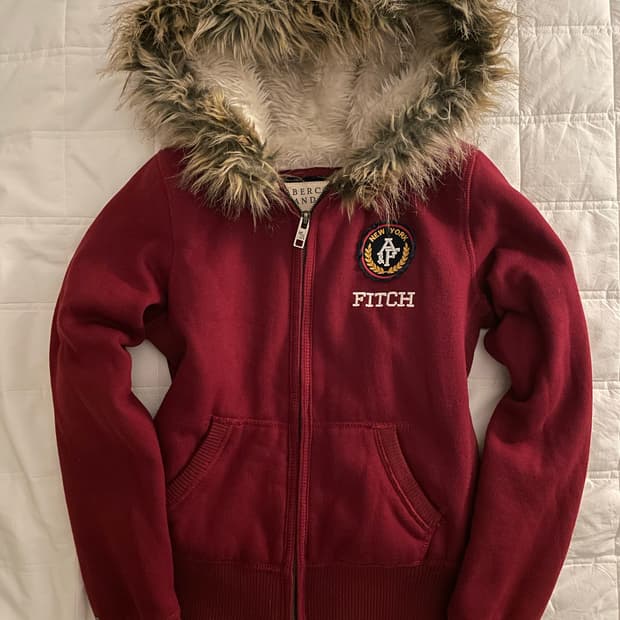 (판매예정)아베크롬비 울프죠 와인 후드집업 