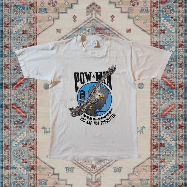 90s Made in USA pow mia 싱글스티치 티셔츠 M