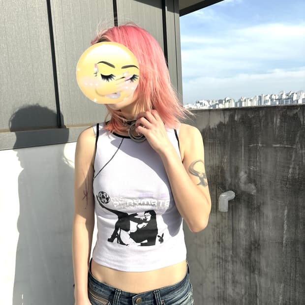 (Playboy) 플레이보이 나시 탑