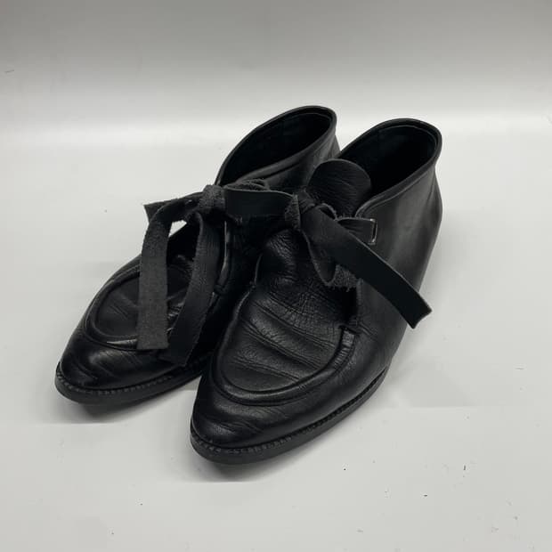 요지야마모토 레더 스트랩 앵클 슈즈