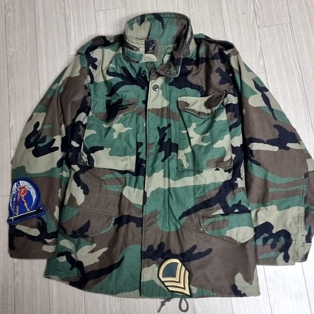 미군 오리지널 우드랜드 카모 M65 필드 자켓(스몰숏)