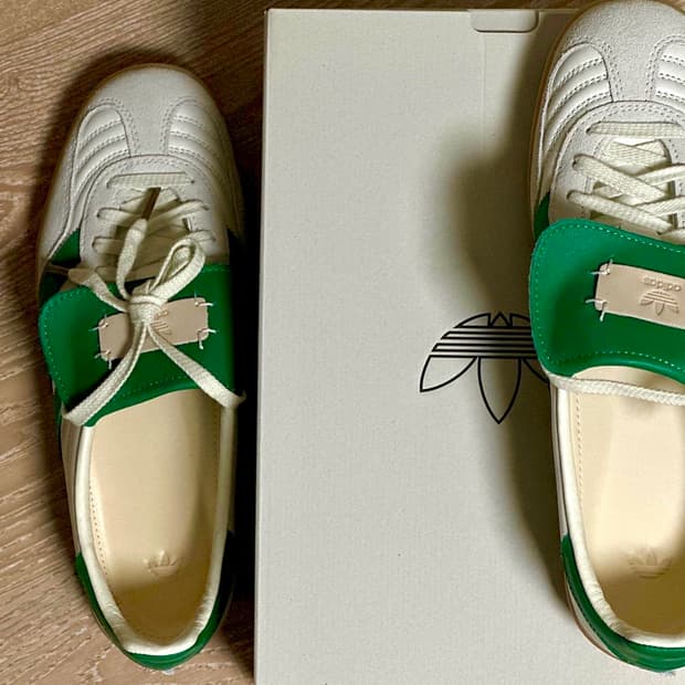 (280)(새상품)아디다스 x 풋인더스트리 가젤 인도어 오프화이트 그린