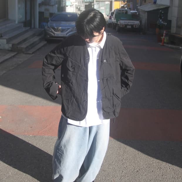 남이서팔 텐카라 왁스드 자켓 블랙 L