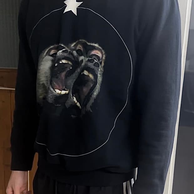 Givenchy 16aw two monkey sweat shirt M