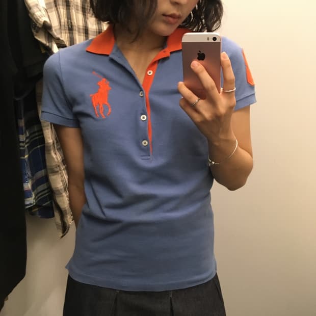 폴로 랄프로렌 스포츠 블루 카라