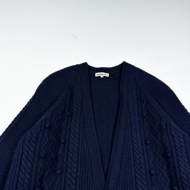 라코스테 크록 네이비 케이프 니트 가디건 (S 여성추천)