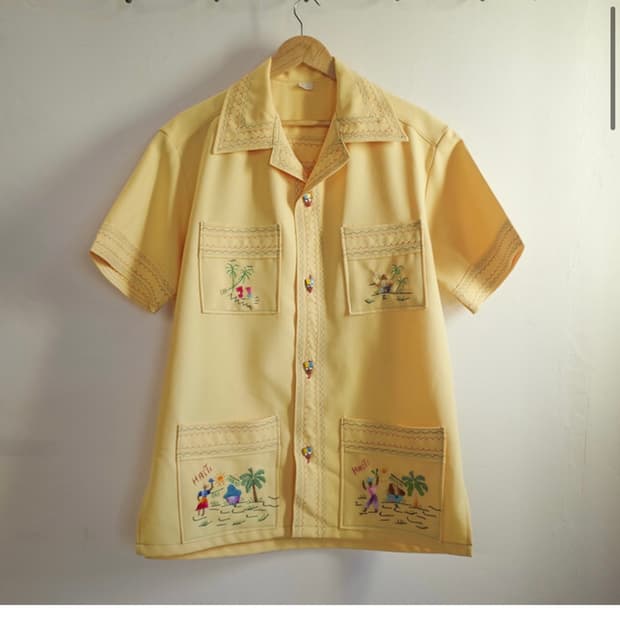 1960’s Hand Embroidered Haiti Shirt (yel
