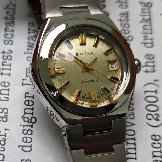 빈티지 부로바 샴골판 와이드보이 인덱스 뻐뻐시 브레이슬릿 여성용    
