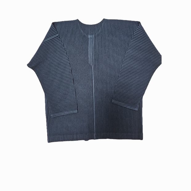 이세이미야케 옴므플리세 헨리넥 긴팔 블랙