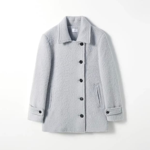 르베인 알파카 하프코트 스카이블루 하늘