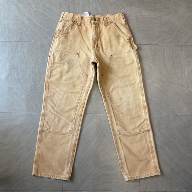칼하트 정품 브라운 더블니 팬츠