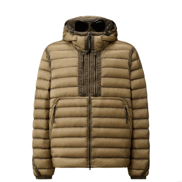 [XL] CP컴퍼니 DD쉘 고글 다운 자켓 빈티지 카키 