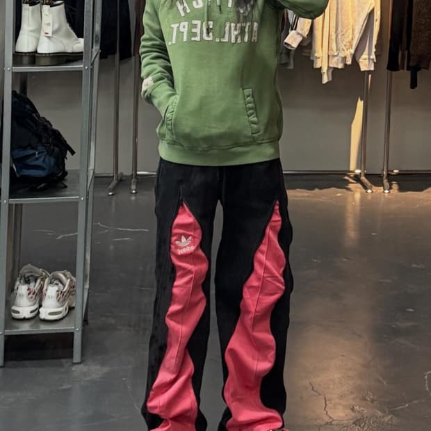 아베크롬비 그린 디스트레스드 후드티 A2732