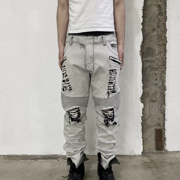 발망 디스트레스드 바이커 팬츠