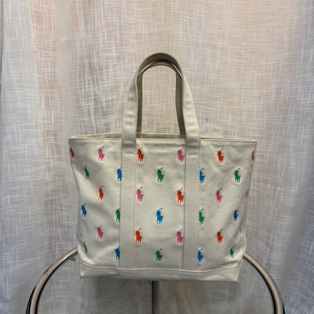 정품 폴로 랄프로렌 캔버스 토트백    