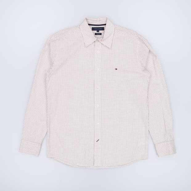 [M] 타미힐피거 빈티지핏 테터솔 체크 셔츠 남방 3928
