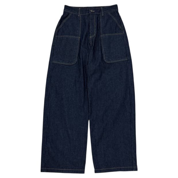 ERTR 이알티알 스트라이프 로우 데님 팬츠 인디고 M