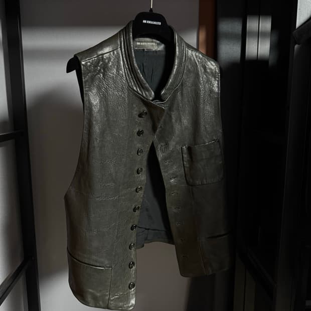 [L] Ann demeulemeester lether vest