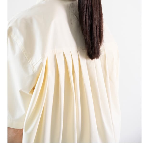 유노이아 Poplin Crop Shirt 엘로우