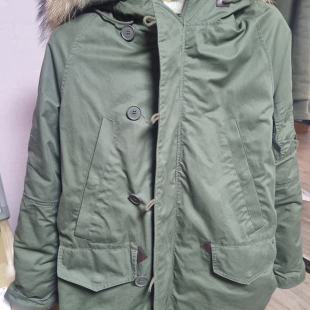 M65피쉬테일스타일패딩카키.  .   L