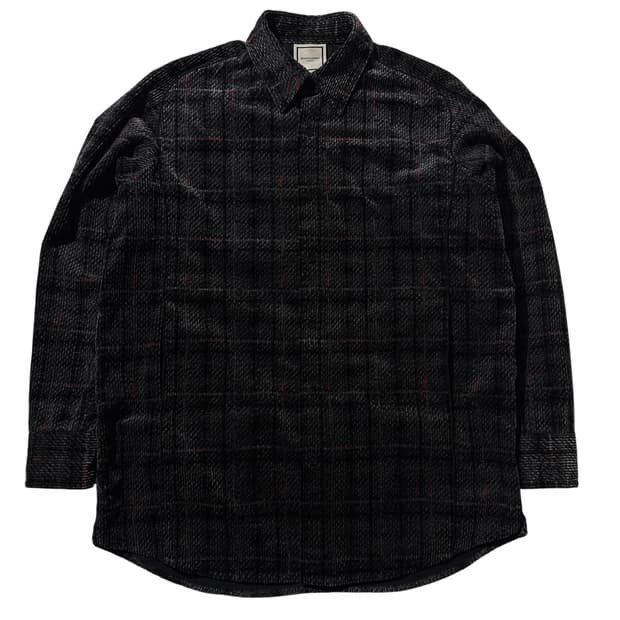 우영미 코듀로이 체크 셔츠
