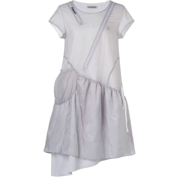 코이세이오 퍼프 셔링 원피스 퍼플그레이