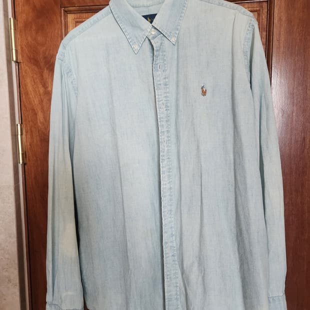 폴로 랄프로렌 데님 샴브레이 셔츠