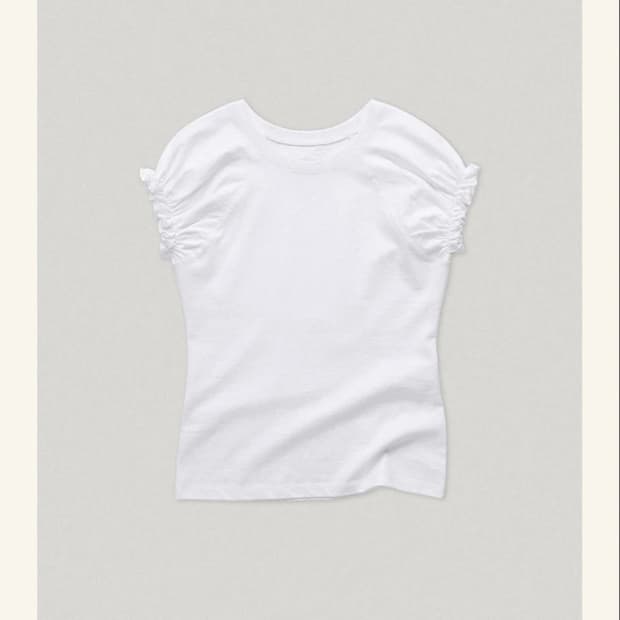 스무드무드 White Nadia Puff Tee