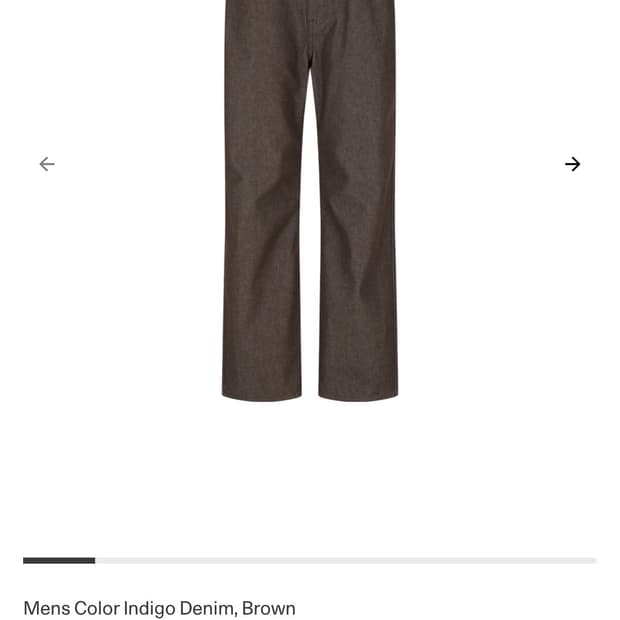 25Fw 아모멘토 맨즈 컬러 인디고 데님 브라운 xl