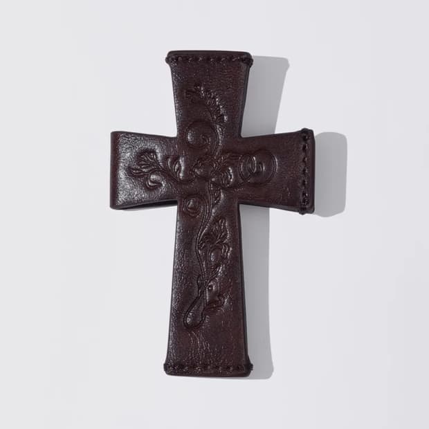 스컬프터 Cross Strap Layered Wallet Red Brow