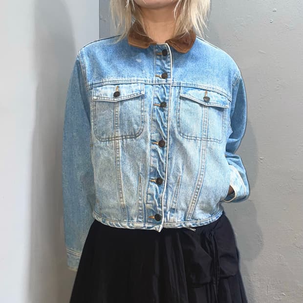 Rafaella 크롭 데님 자켓