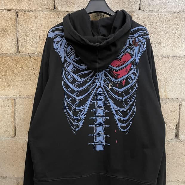 올세인츠 블리딩 하트 그래픽 후드 티셔츠 