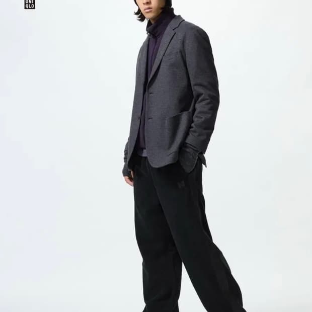 Needles X 유니클로 콜라보 트랙 팬츠 블랙 (L) 새상품