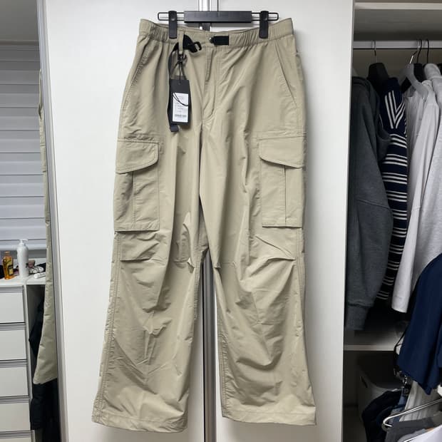 (새상품)무탠다드 시티레저 NP 와이드벨티드 카고팬츠 베이지(36)