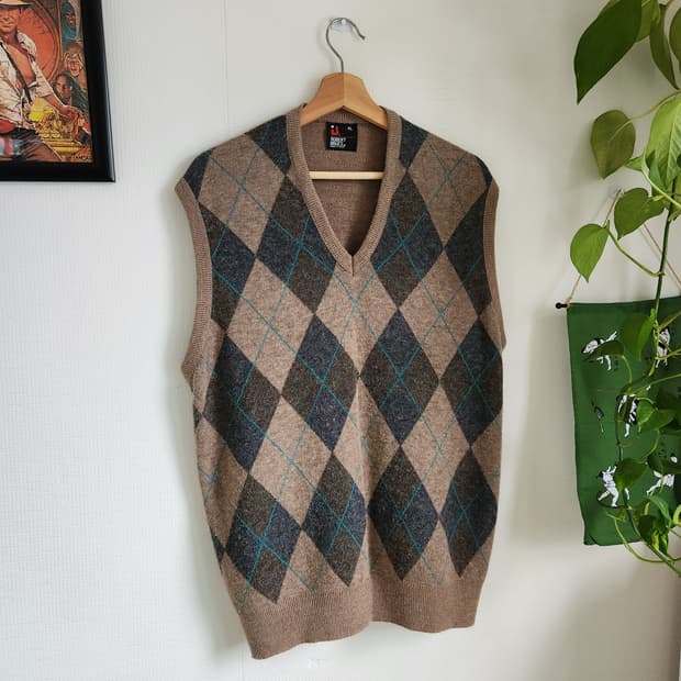 Robert Bruce 아가일 니트 베스트(USAmade)Robert B